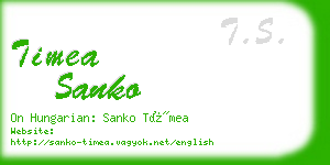 timea sanko business card